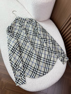 BURBERRY - Slim Fit Check Cotton Poplin Shirt