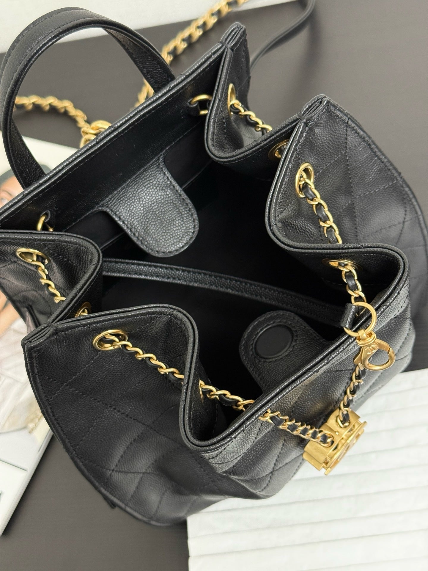 CHANEL - Chanel Mini Caviar Urban Spirit Backpack
