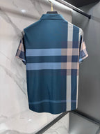 BURBERRY - Stretch Poplin Check Short Sleeve Shirt