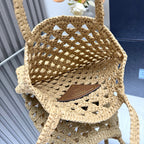 PRADA - woven crochet tote bag