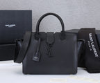 SAINT LAURENT- Black Leather Handbag