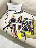 PUCCI - Patterned Halterneck bikini Swimsuit