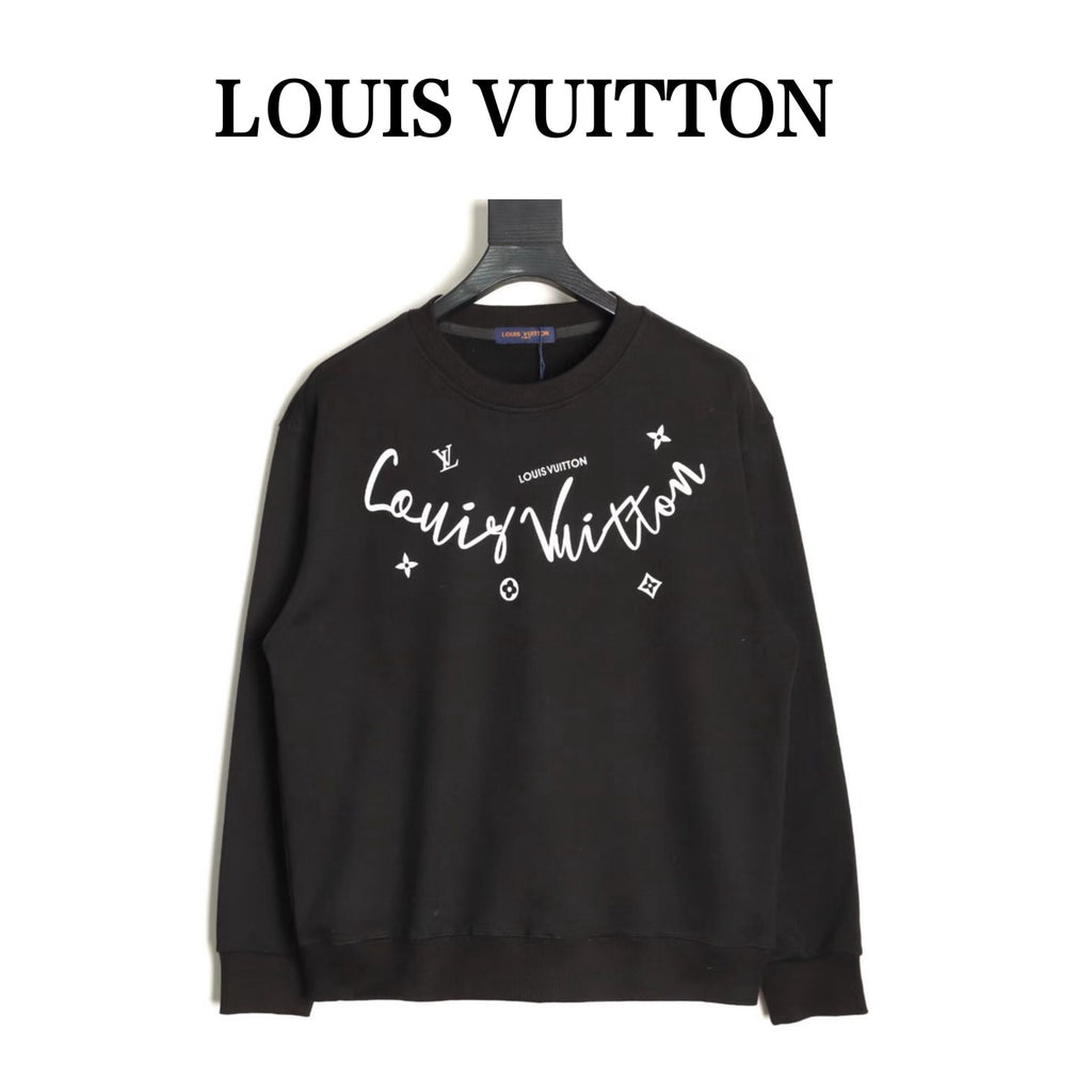 LOUIS VUITTON -unisex Cursive Signature Pullove