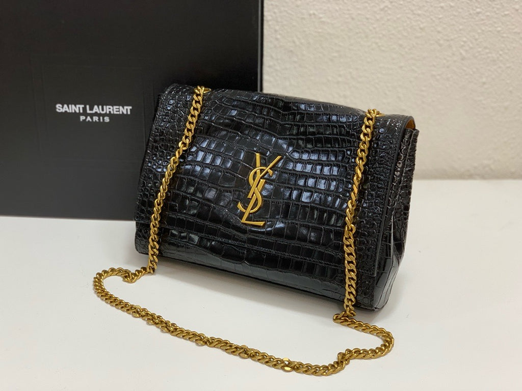 SAINT LAURENT- Black Leather Handbag