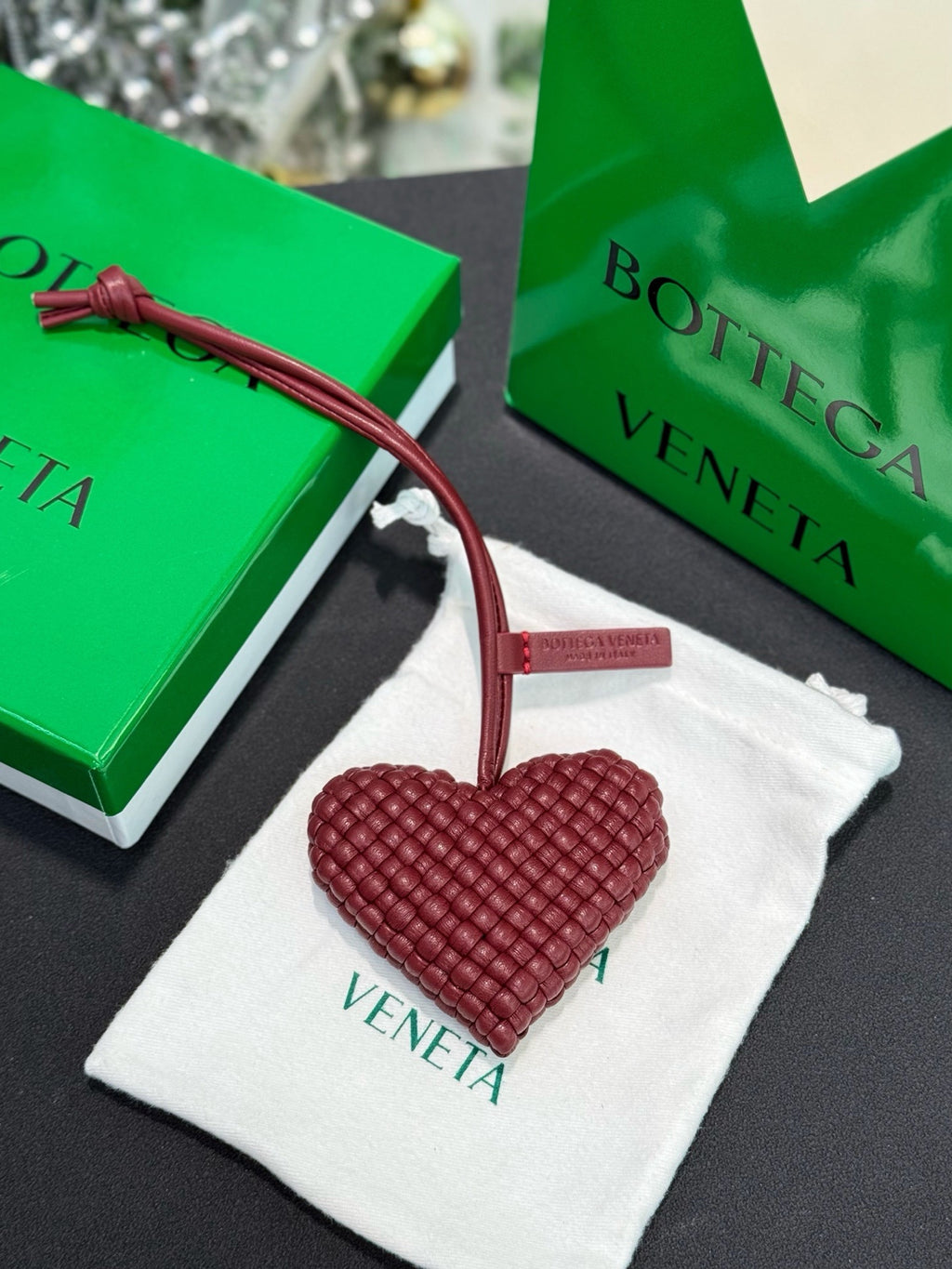 BOTTEGA VENETA - Intrecciato Leather Bag Charm