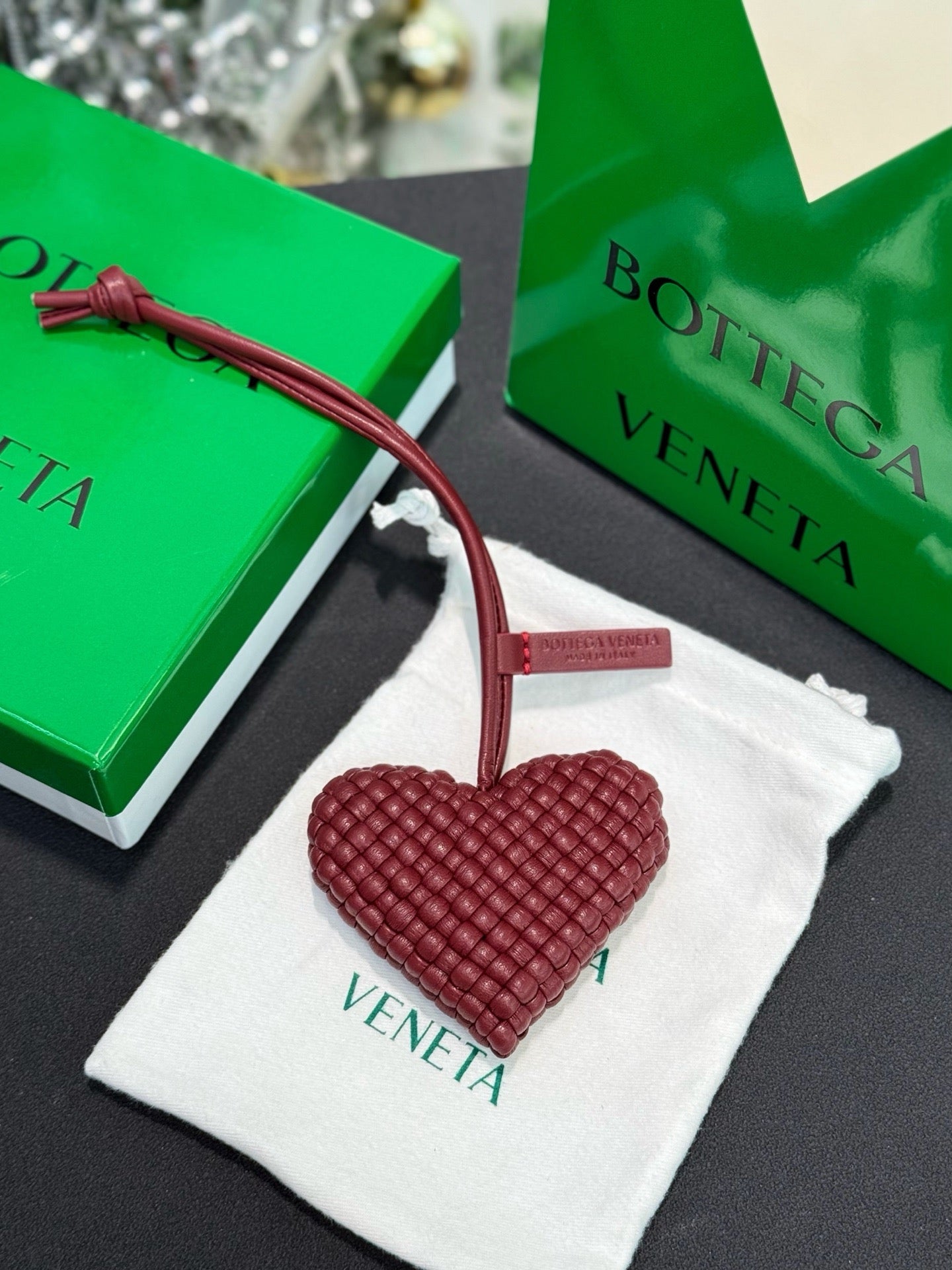 BOTTEGA VENETA - Intrecciato Leather Bag Charm