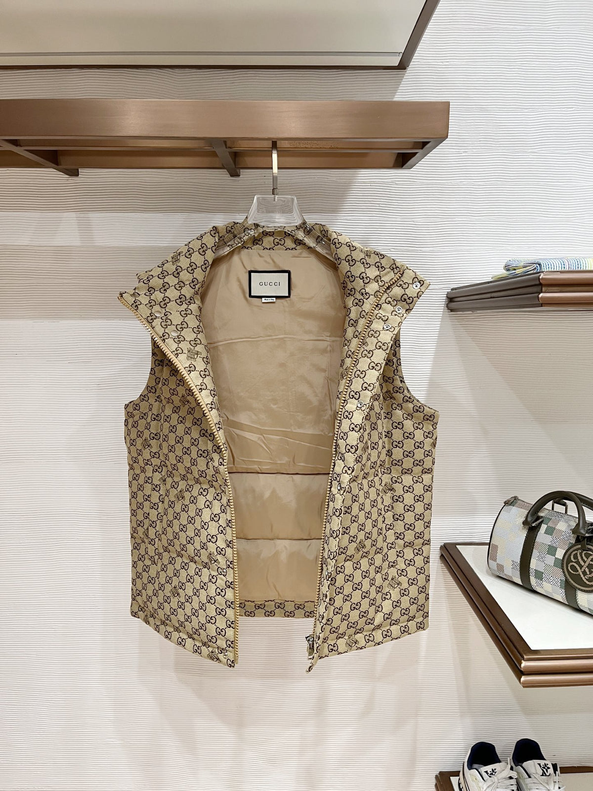 GUCCI - GG unisex Canvas Padded Gilet