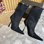 SAINT LAURENT - Oxalis Mesh Pointed Boots