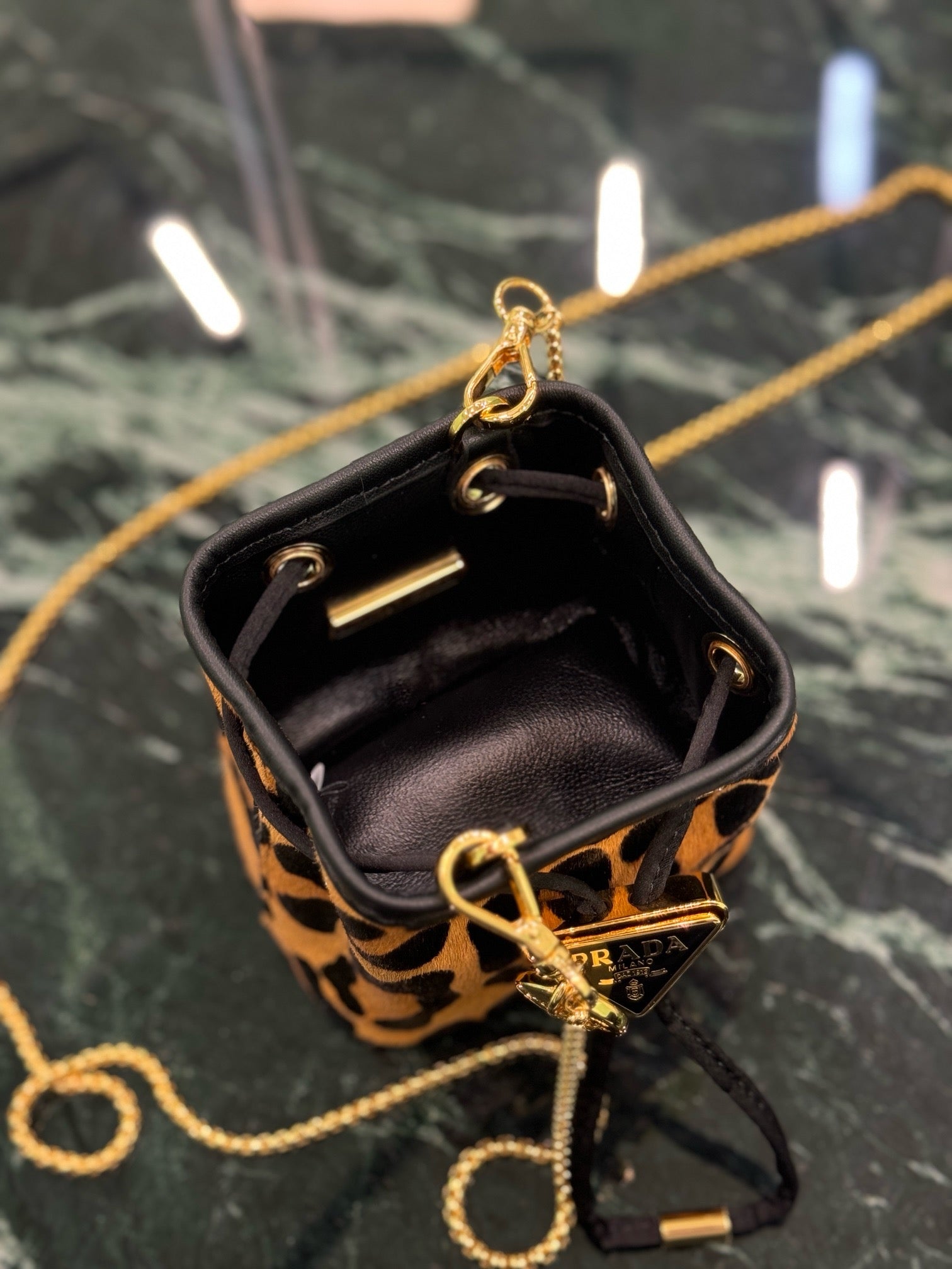 PRADA - animal-print mini bag