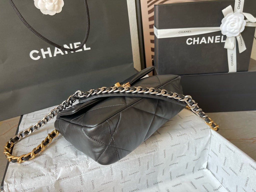 CHANE - Shiny Lambskin Gold-Tone & Ruthenium Finish Metal