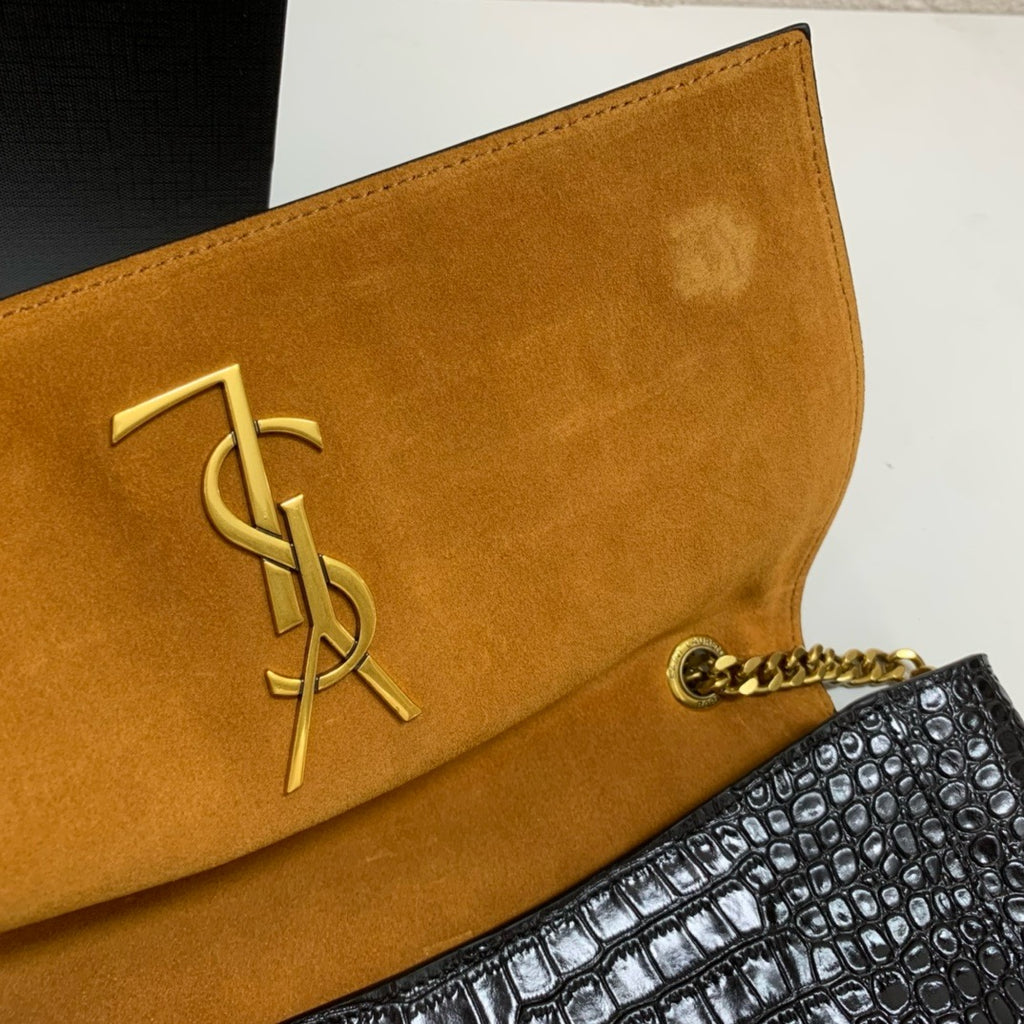 SAINT LAURENT- Black Leather Handbag
