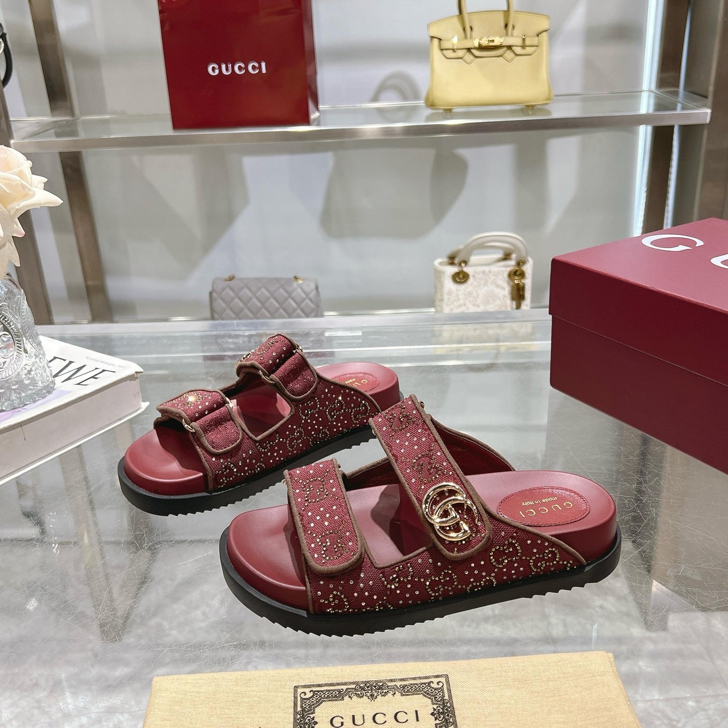 GUCCI - Glitter slippers