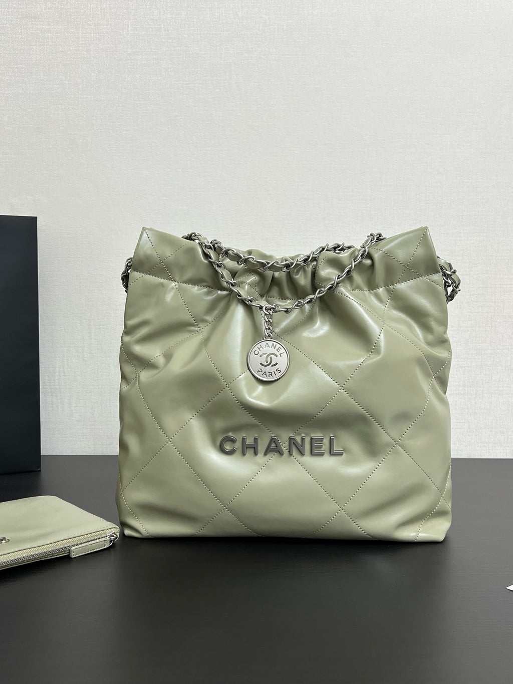 CHANEL - Shiny Calfskin & Gold-Tone Metal
