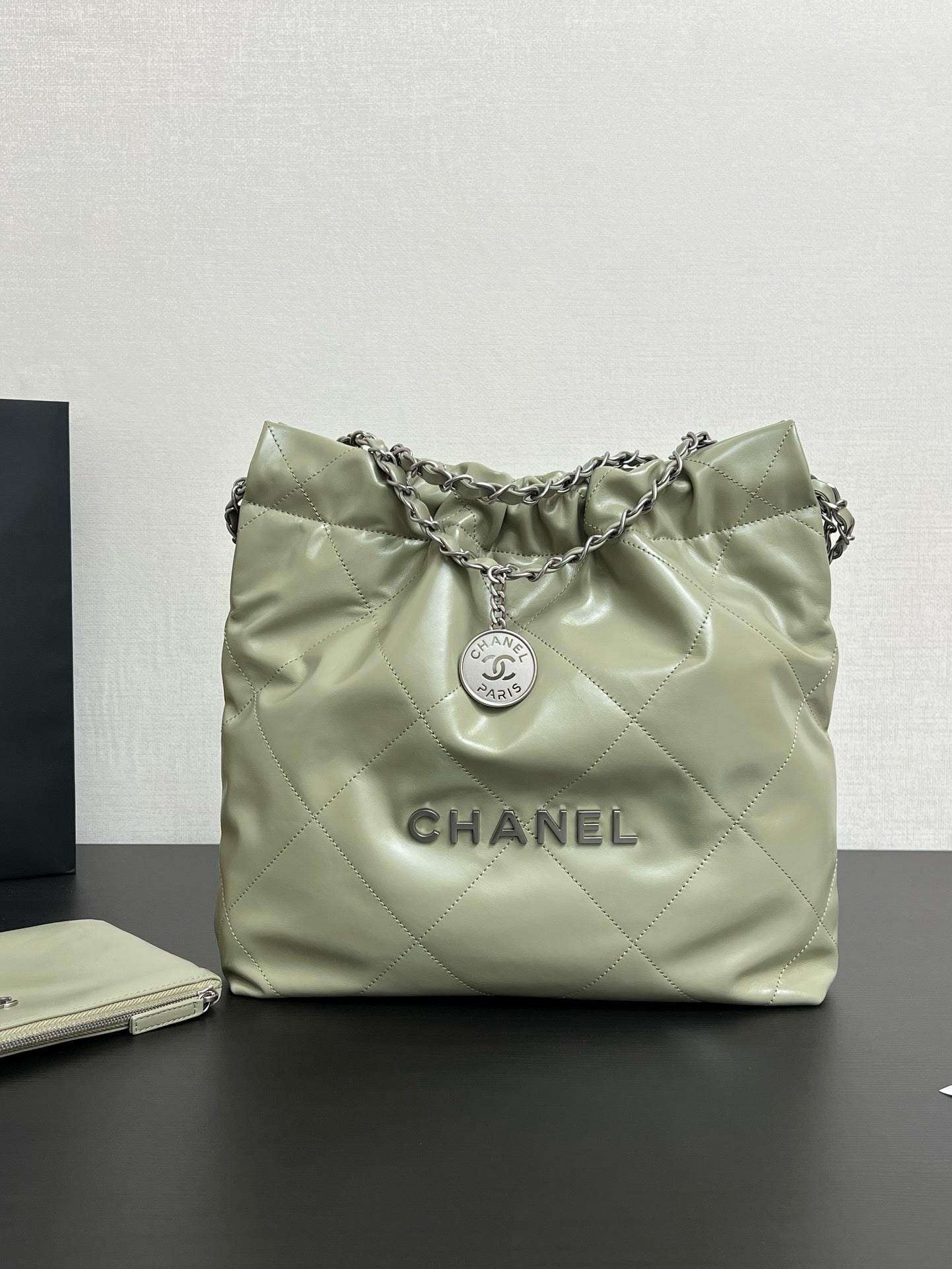CHANEL - Shiny Calfskin & Gold-Tone Metal