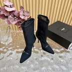 SAINT LAURENT - Oxalis Mesh Pointed Boots