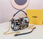 FENDI - Baguette patent leather handbag