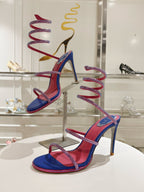 RENE CAOVILLA - CLEO blue SANDAL WITH CRYSTAL 105