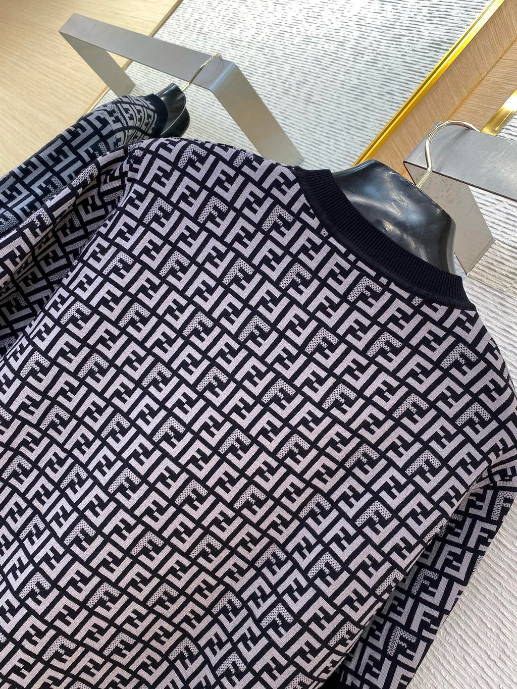 FENDI - Jacquard Knitted T-Shirt