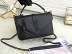 SAINT LAURENT- Black Leather Handbag