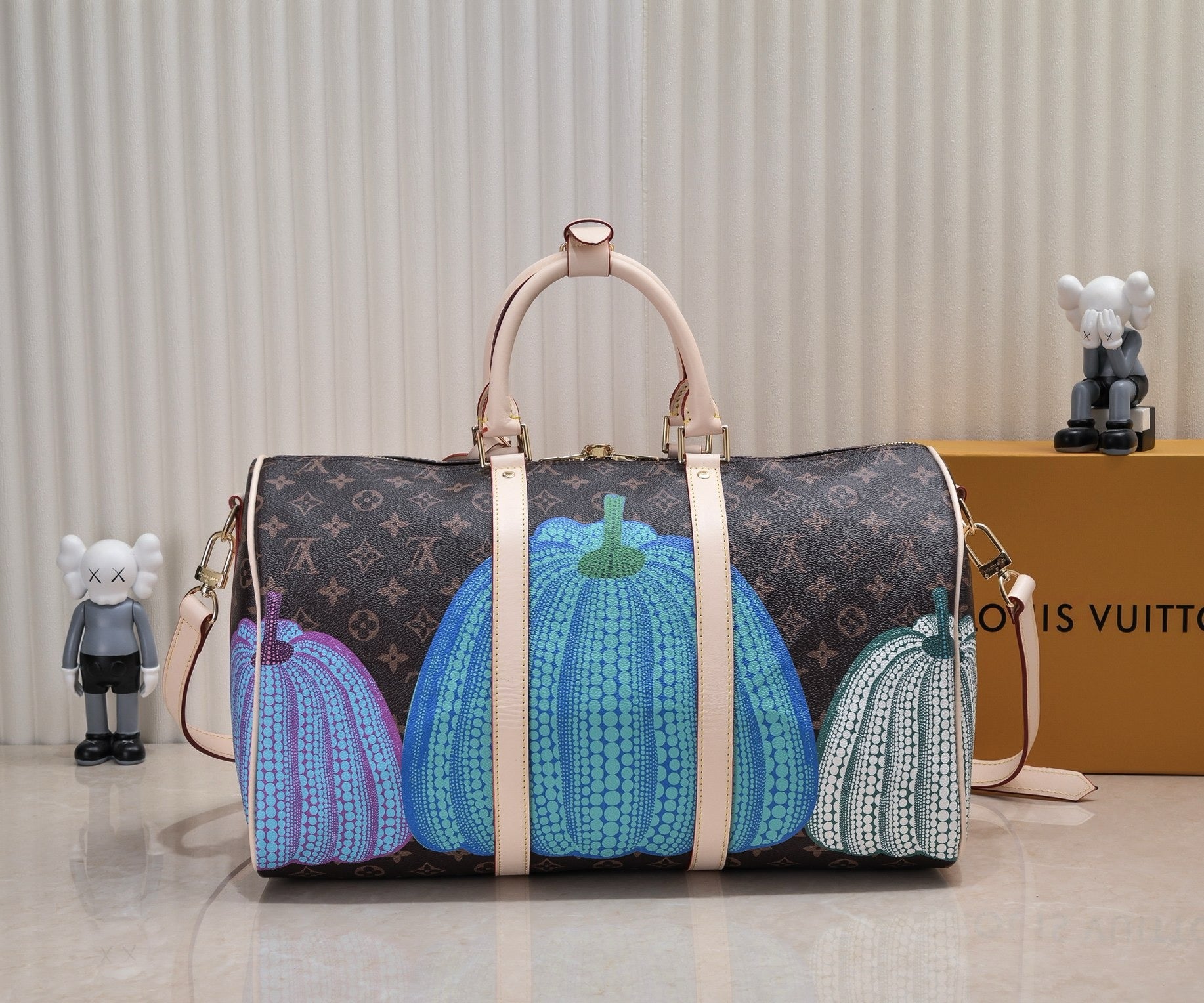 LOUIS VUITTON - x Yayoi Kusama Monogram Keepall Bandoulière 50 duffle bag