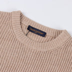 LOUIS VUITTON - Applikation ribbet strik sweater
