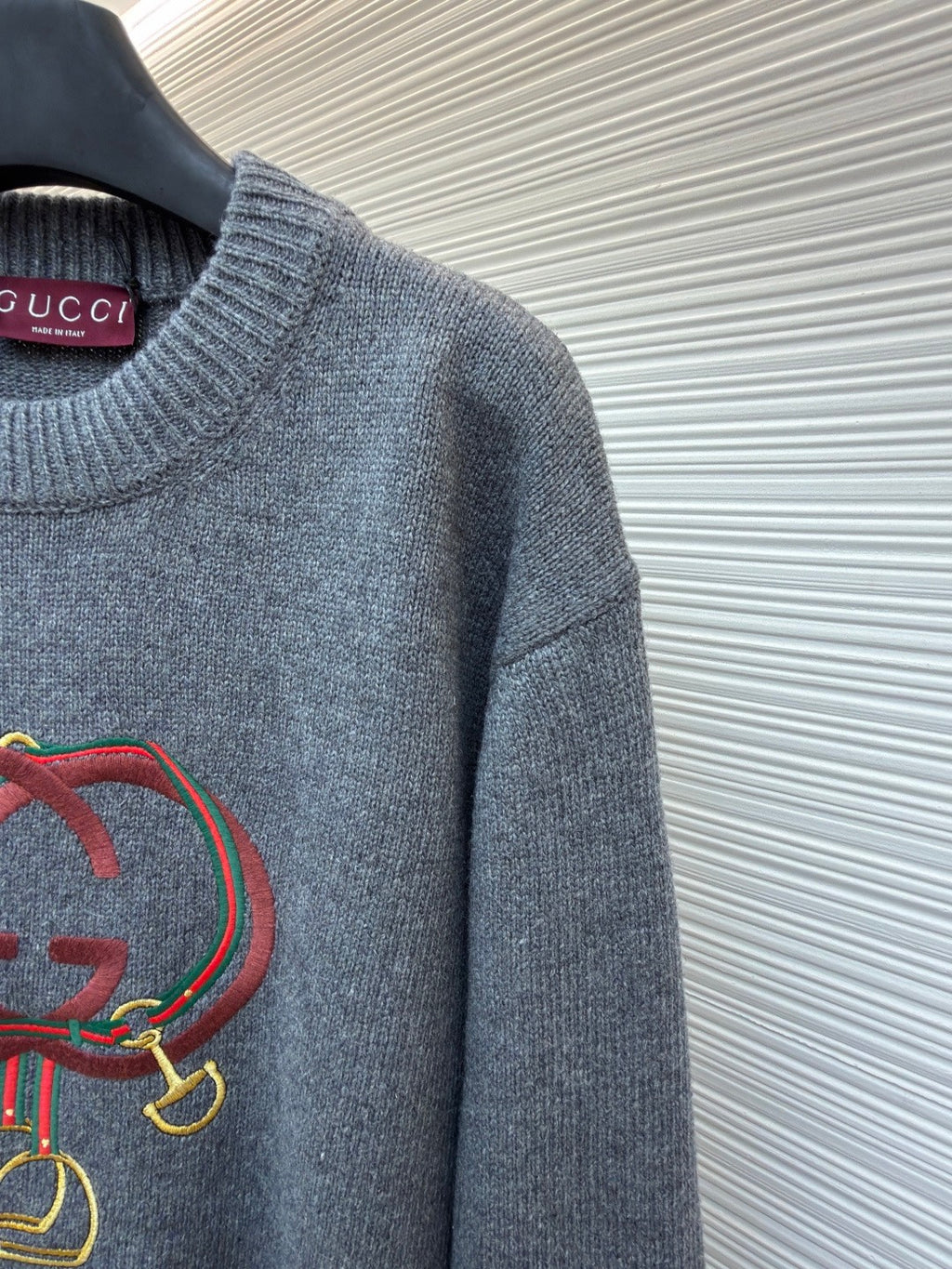 GUCCI  - Knit wool sweater with embroidery unisex