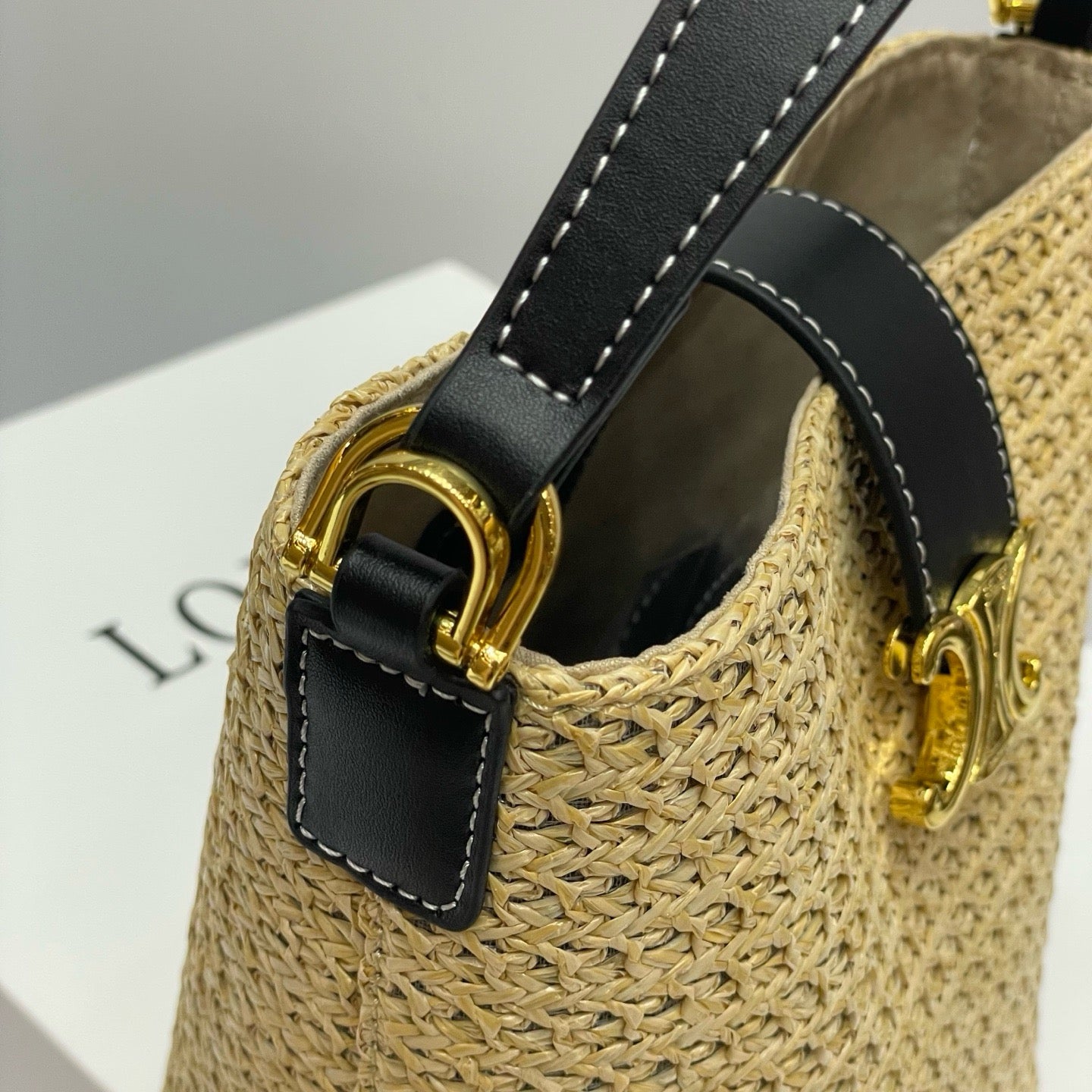 CELIN - MINI BUCKET LOUISE IN RAFFIA