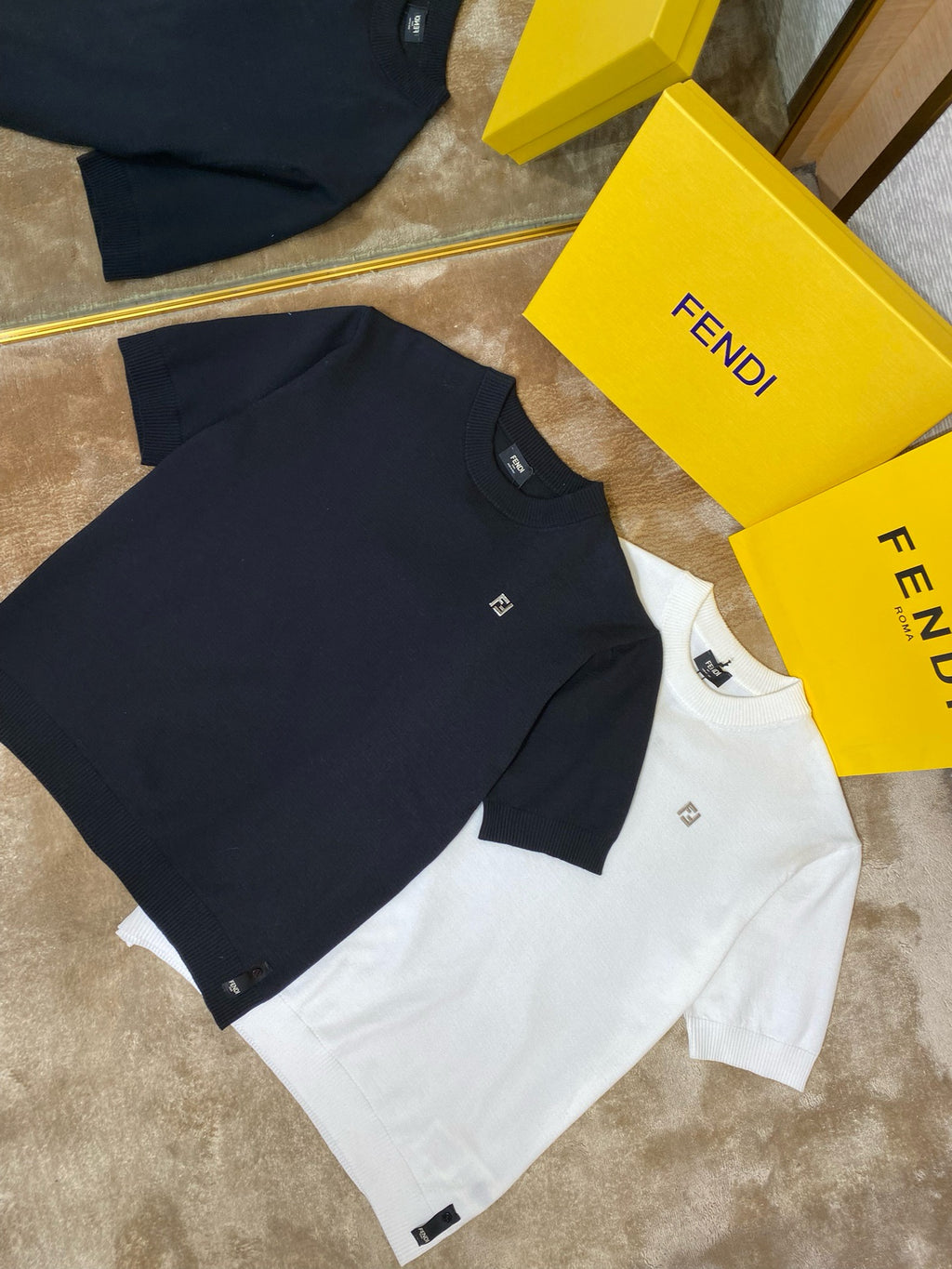 FENDI - Jacquard Knitted T-Shirt