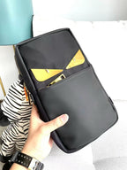 FENDI -  Monster Sling Bag Nylon and Leather Medium