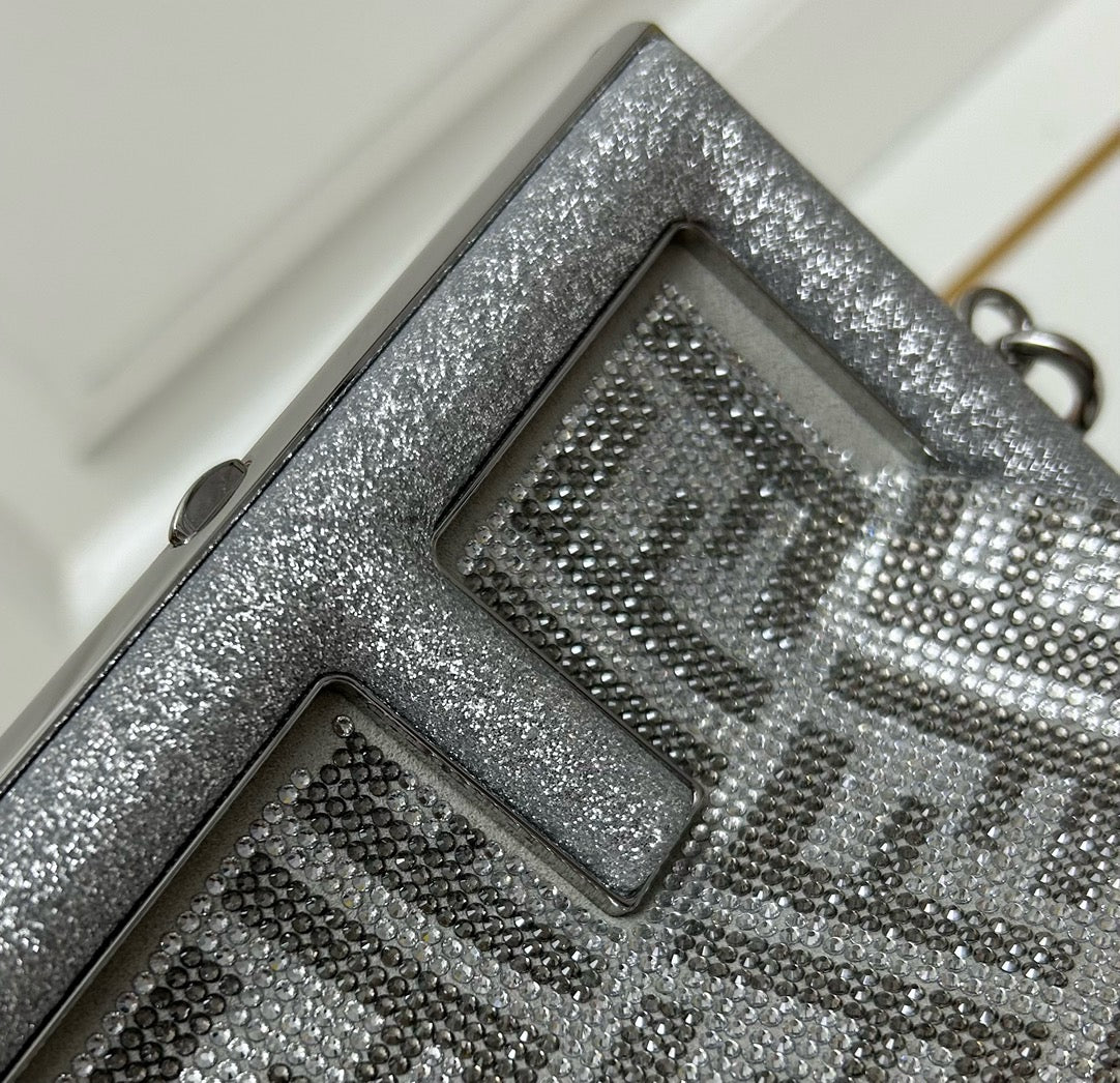 FENDI - Women's White Small First Crystal Bag