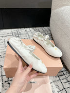 MIU MIU - Ruches nappa leather ballerinas