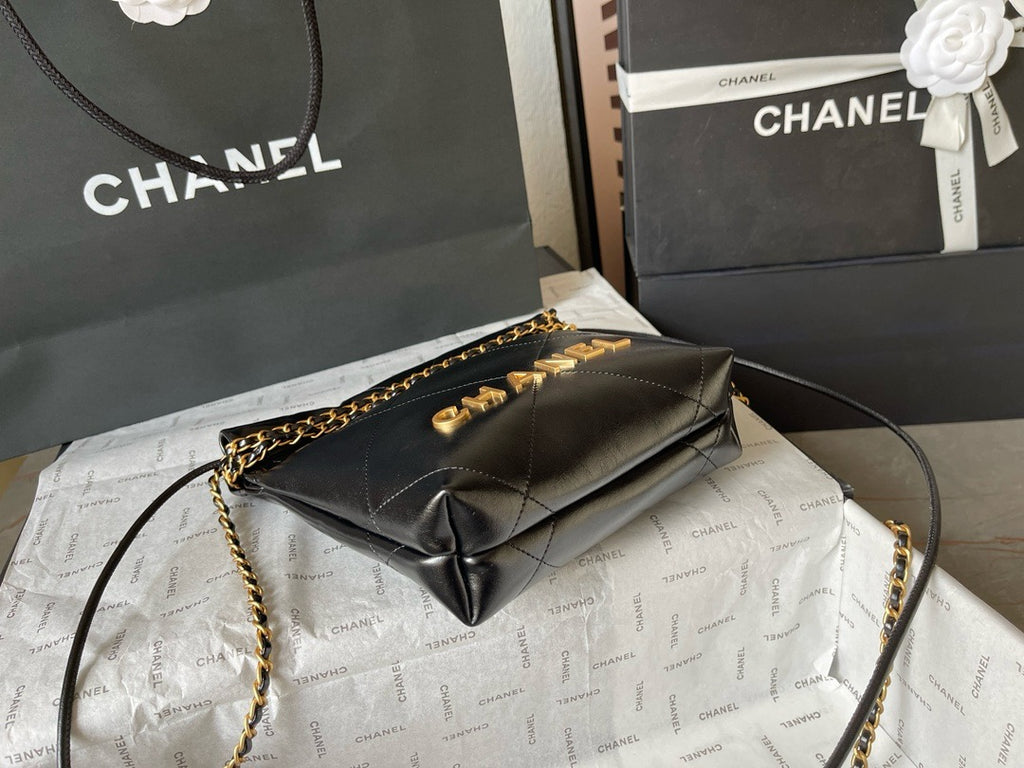 CHANEL - Shiny Calfskin & Gold-Tone Metal