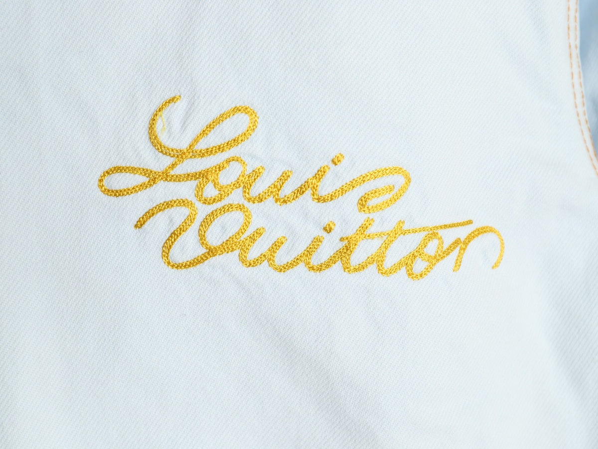 LOUIS VUITTON - Embroidered Signature Denim Workwear Blouson