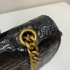 SAINT LAURENT- Black Leather Handbag