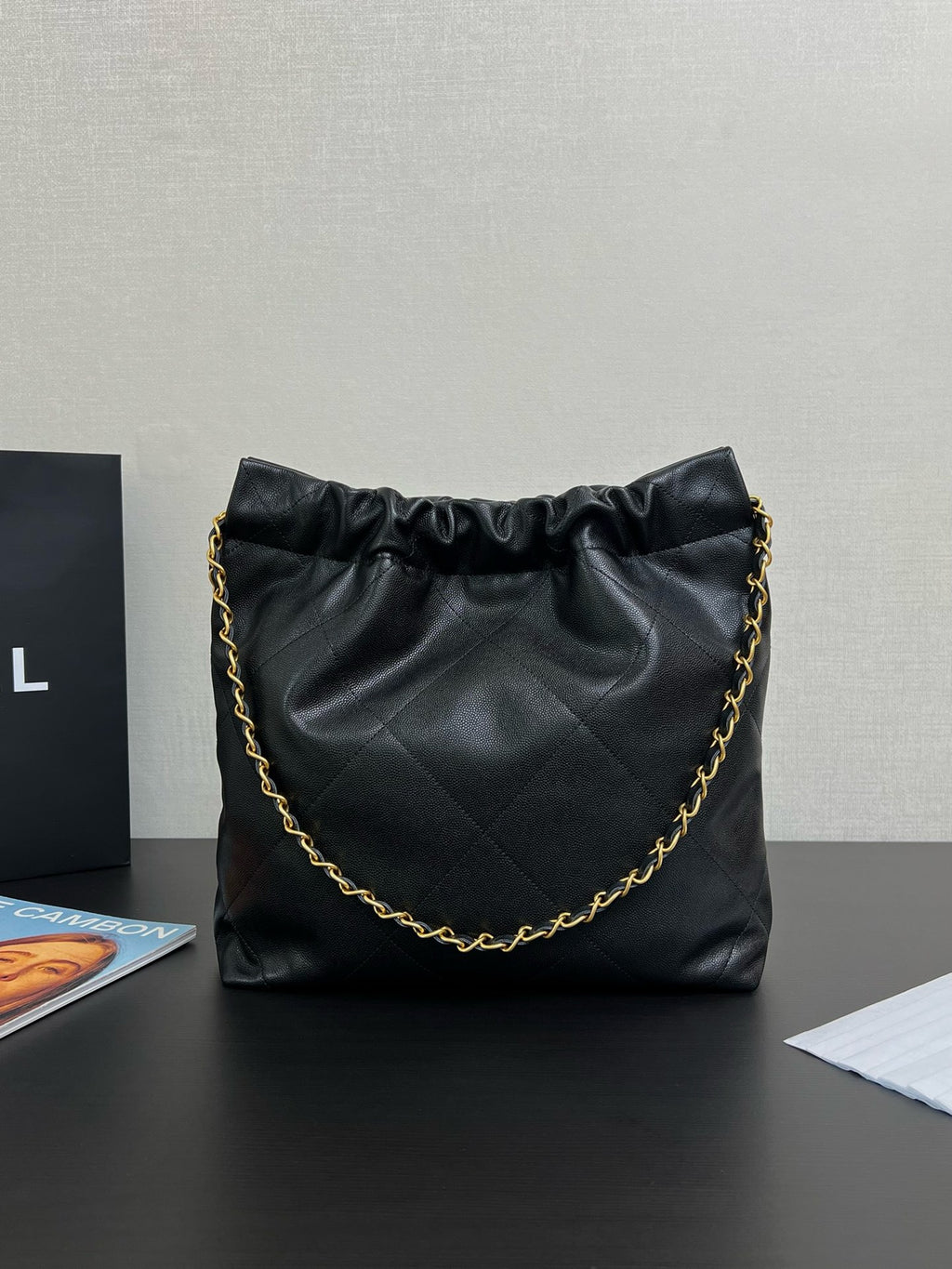 CHANEL - Shiny Calfskin & Gold-Tone Metal