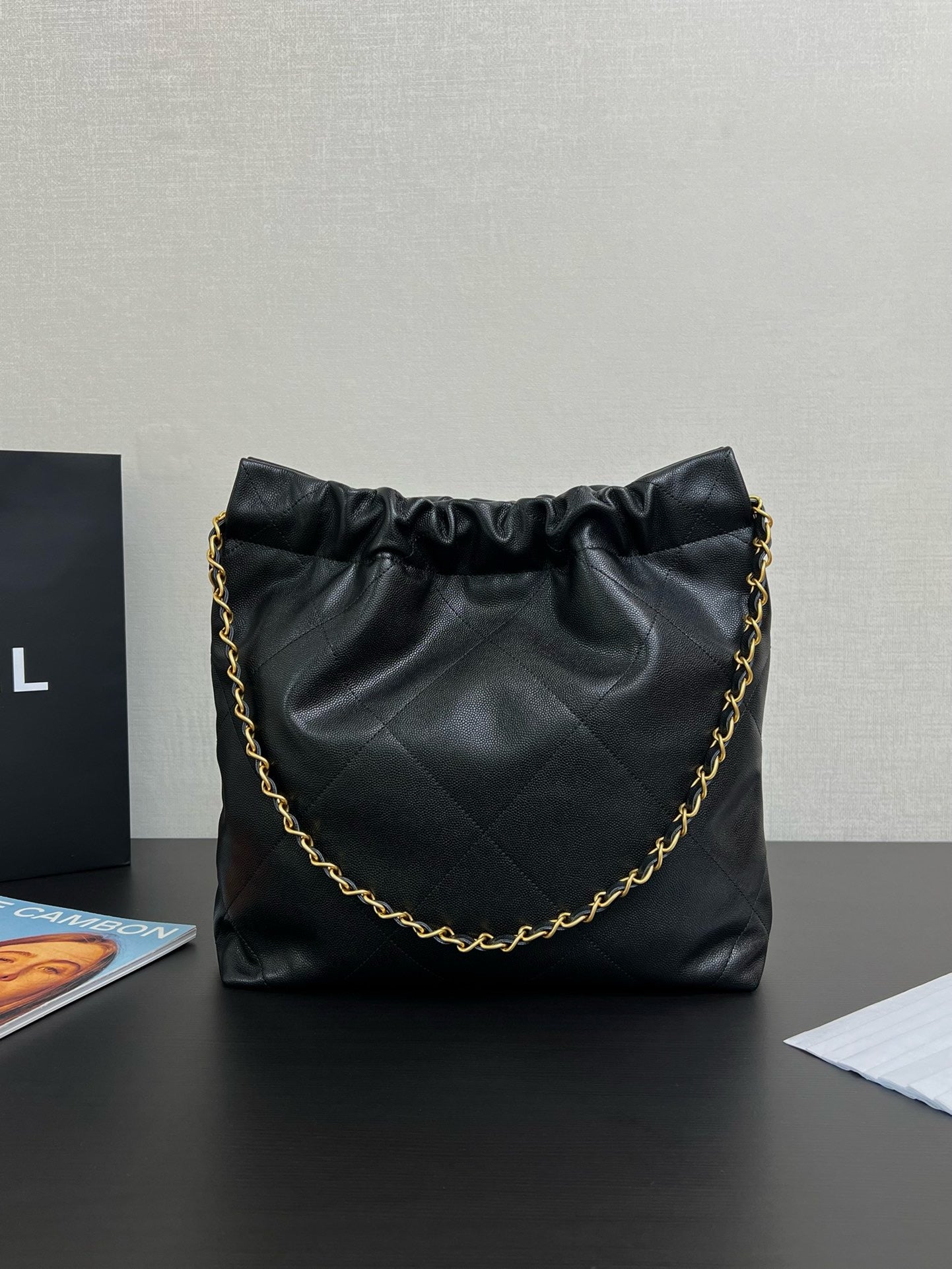 CHANEL - Shiny Calfskin & Gold-Tone Metal