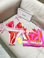 PUCCI - Patterned Halterneck bikini Swimsuit