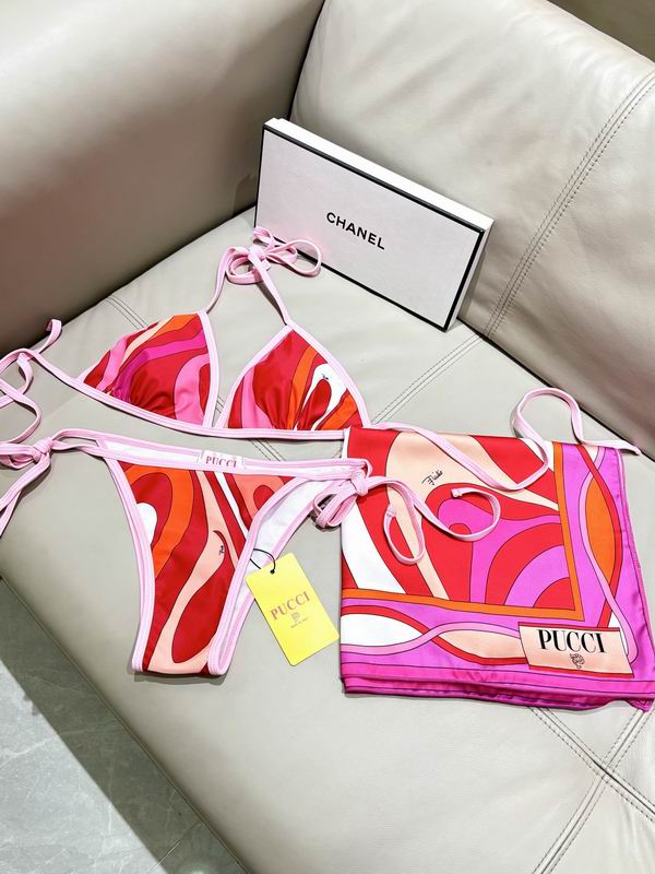 PUCCI - Patterned Halterneck bikini Swimsuit