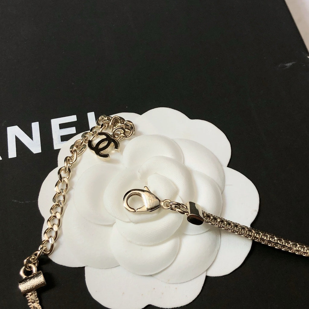 CHANEL - Crystal CC Choker Necklace