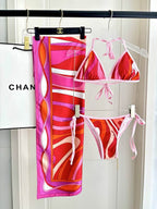 PUCCI - Patterned Halterneck bikini Swimsuit