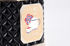 CHANEL - Limited Edition Black Quilted Resin Tea Box Minaudiere Imitation Pearl and Gold Hardware, 2024