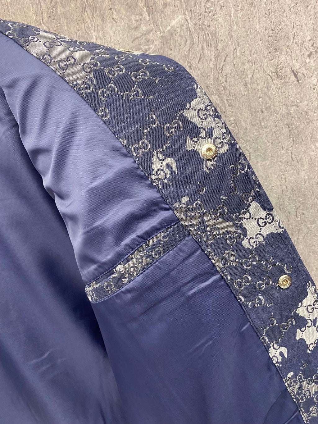 GUCCI  - Retro camouflage monogram print jacket