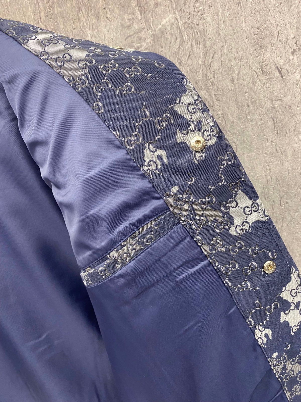 GUCCI  - Retro camouflage monogram print jacket
