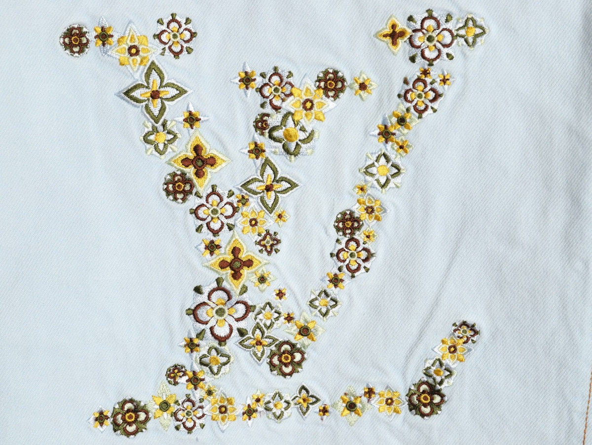 LOUIS VUITTON - Embroidered Signature Denim Workwear Blouson
