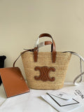 CELINE - TEEN COUFFIN IN WICKER AND NATURAL CALFSKIN